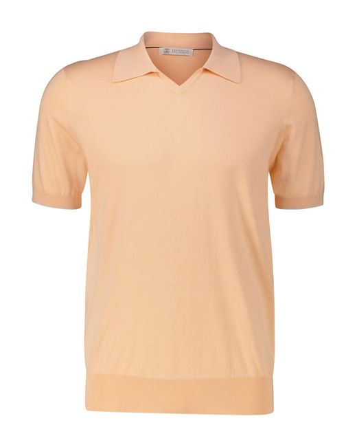 Brunello Cucinelli Pullover aus Feinstrick in Natural für Herren