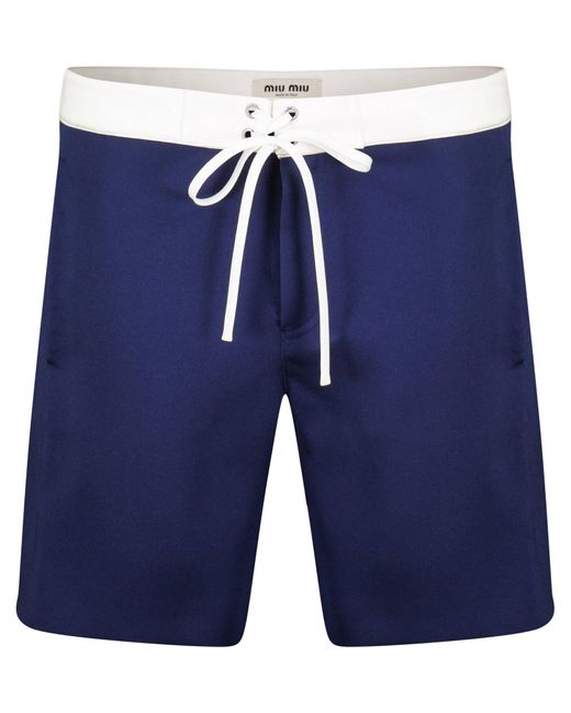 Miu Miu Blue Shorts