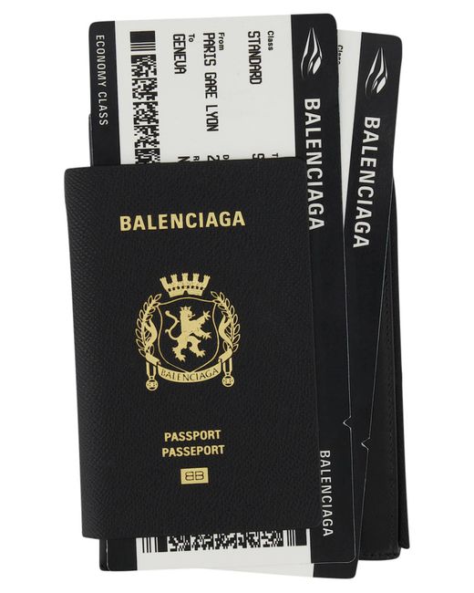 Balenciaga Brieftasche mit Schulterriemen in Black für Herren