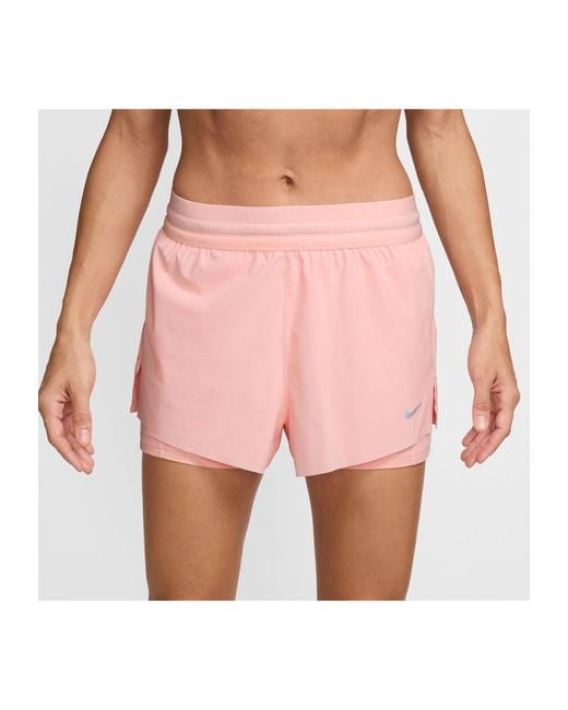 Nike Pink Laufshorts SWIFT DRI-FIT 2-IN-1