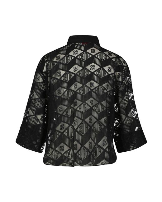 HUGO Black Chiffonbluse EPHRAIMA