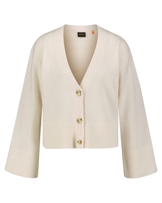Boss Natural Strickjacke mit Wolle und Alpaka C_FONDINA