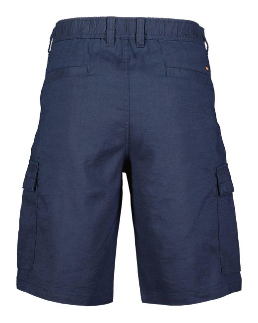 Boss Cargo Shorts aus Leinenmix SISLA-6 in Blue für Herren