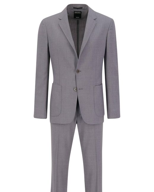 Zegna Anzug aus Wolle TECHMERINO WASH&GO SUIT in Gray für Herren