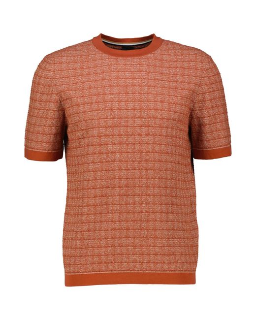 Boss Strickshirt C-JIORDANO Relaxed Fit in Orange für Herren