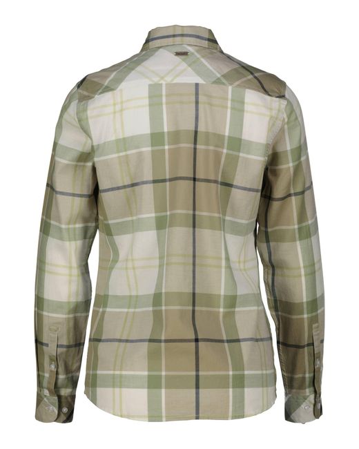 Barbour Green Hemdbluse aus Baumwolle BREDON Langarm