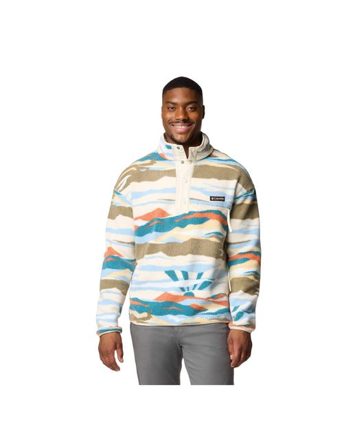 Columbia Fleecepullover HELVETIA II PRINTED HALF SNAP FLEECE in White für Herren