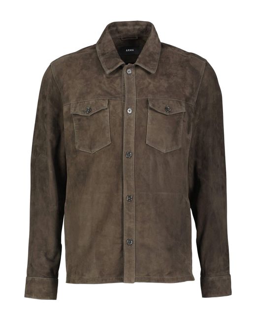 Arma Lederjacke DEX GOAT SUEDE STURDY in Brown für Herren