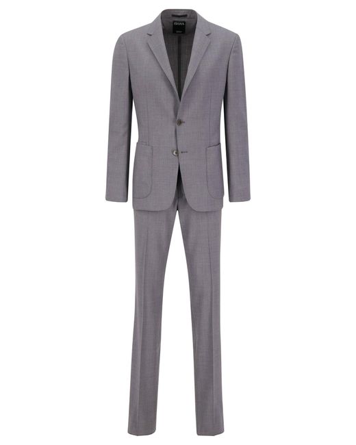 Zegna Anzug aus Wolle TECHMERINO WASH&GO SUIT in Gray für Herren