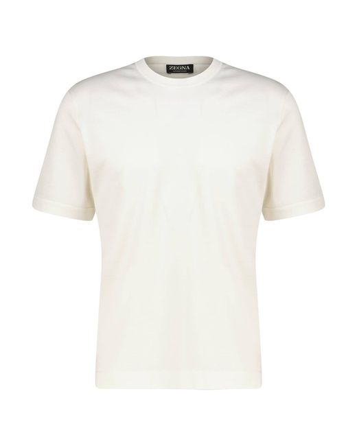 Zegna T-Shirt mit Seide in White für Herren