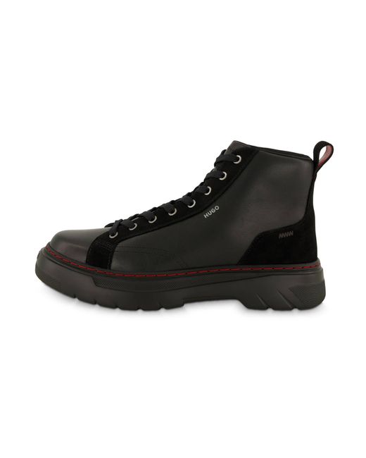 HUGO Schnürboots Leder URIAN_HITO in Black für Herren