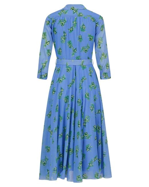 Riani Blue Kleid mit Print und Gürtel