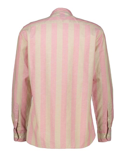Tommy Hilfiger Hemd mit Leinen DC BOLD STRIPE Regular Fit Langarm in Pink für Herren
