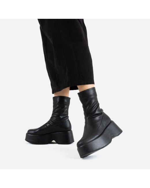 Bronx Tizzy Black Stretch Ankle Boots in Gray | Lyst