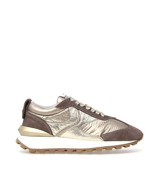 Voile Blanche Qwark Woman Taupe Platinum Chunky Sneakers in Gray | Lyst