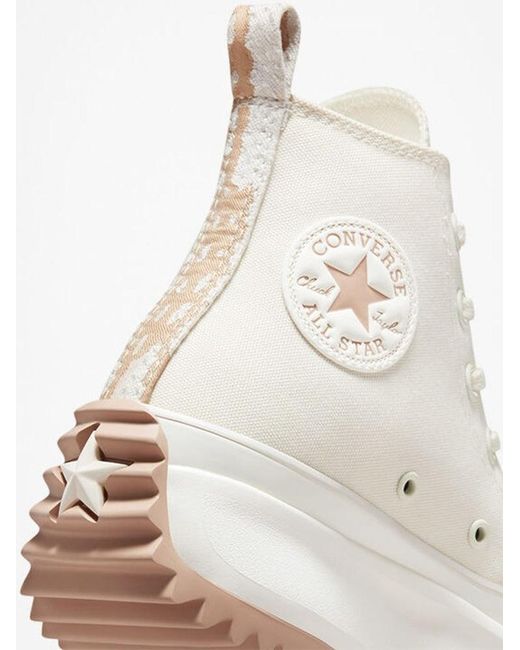 Converse Run Star Hike Hi Sneakers Crafted Canvas in White | Lyst
