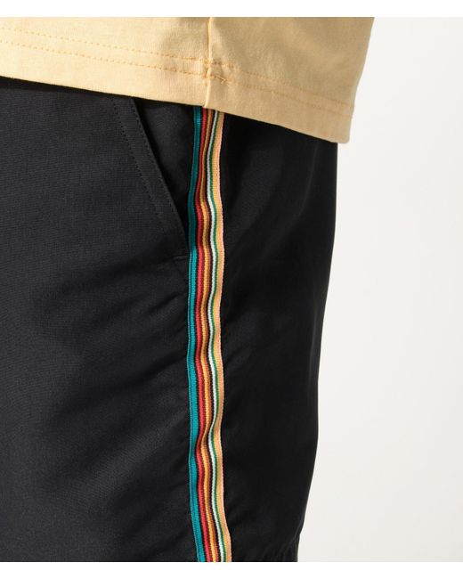 Paul Smith Black Regular Fit Signature Stripe Swim Shorts for men