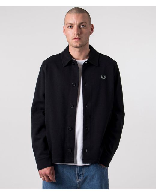Fred Perry Ripstop Tricot Overshirt in Blue for Men Lyst UK
