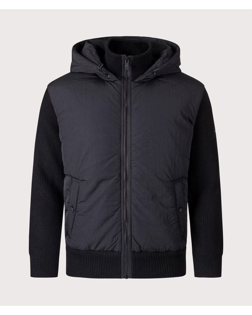 Boss Blue Regular Fit Kiaccio Hooded Hybrid Jacket for men