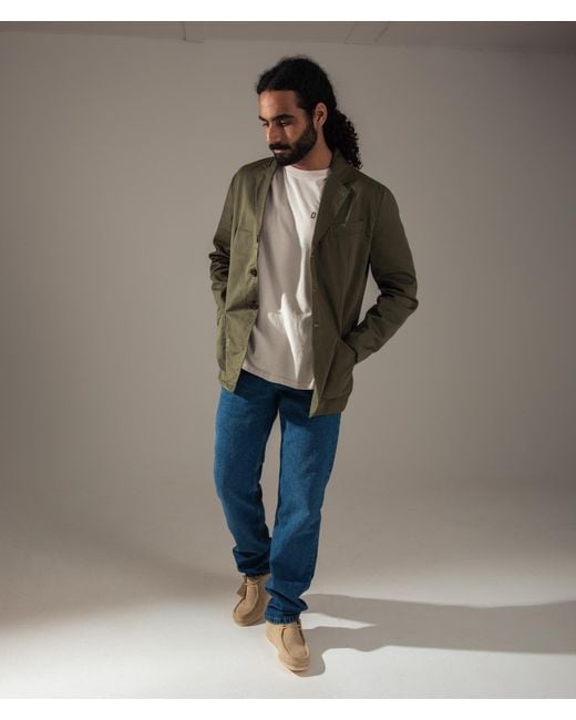 Universal Works Green Twill Bakers Jacket for men