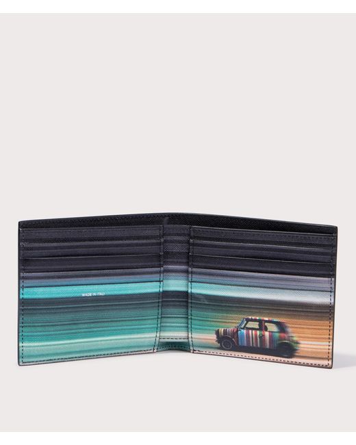 PS by Paul Smith Blue Mini Stripe Billfold Wallet for men
