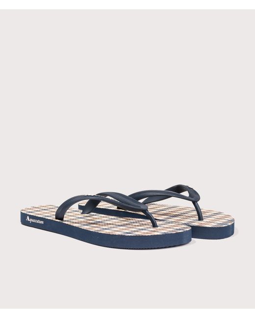 Aquascutum Blue Iconic Flip Flops for men