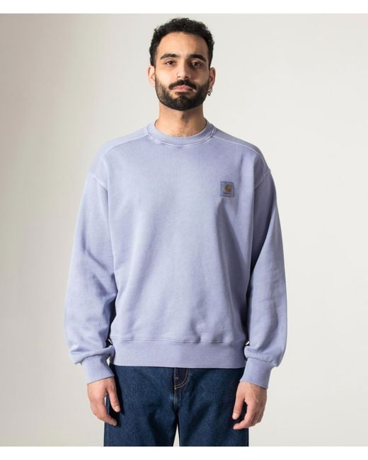Carhartt Blue Balloon Fit Nelson Sweatshirt (Fits Big To Size) for men