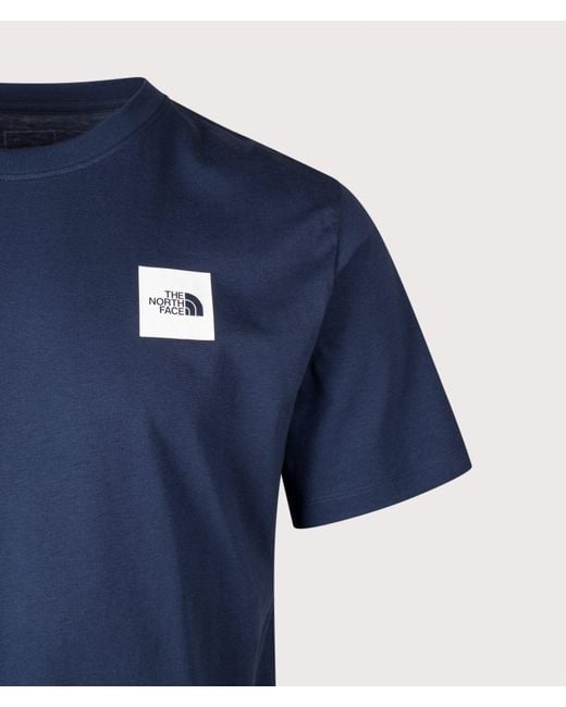 The North Face Blue Regular Fit Evolution Box Half Dome T-Shirt for men