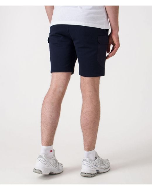 Marshall Artist Blue Aksu Jersey Cargo Shorts for men