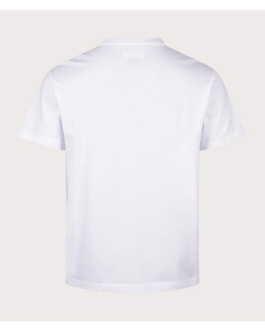 Versace White Rubberised Logo Color Print T-shirt for men