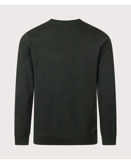 Fred Perry Green Regular Fit Piqué Stitch Jumper for men