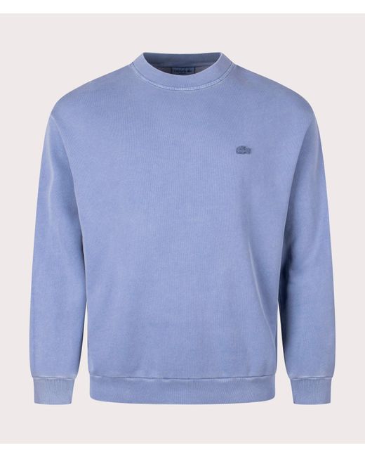 Lacoste Blue Tonal Embroidered Sweatshirt for men
