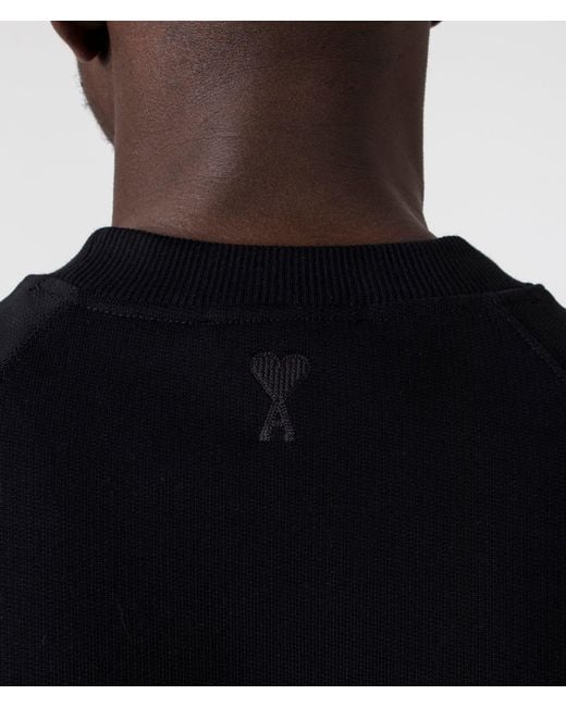 AMI Black Loopback Sweatshirt for men