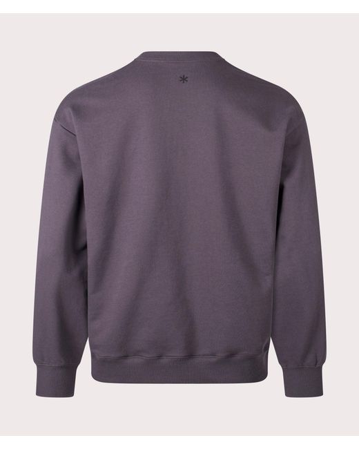 Snow Peak Purple Square Logo Sweatshirt for men