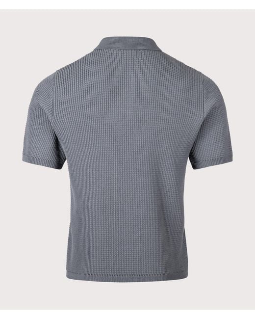 Norse Projects Gray Anholt Cotton Crepe Polo Shirt for men