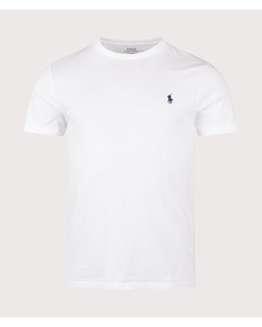 Polo Ralph Lauren White Custom Slim Fit T-Shirt for men