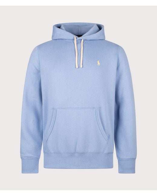 Polo Ralph Lauren Blue Relaxed Fit Rl Fleece Hoodie for men