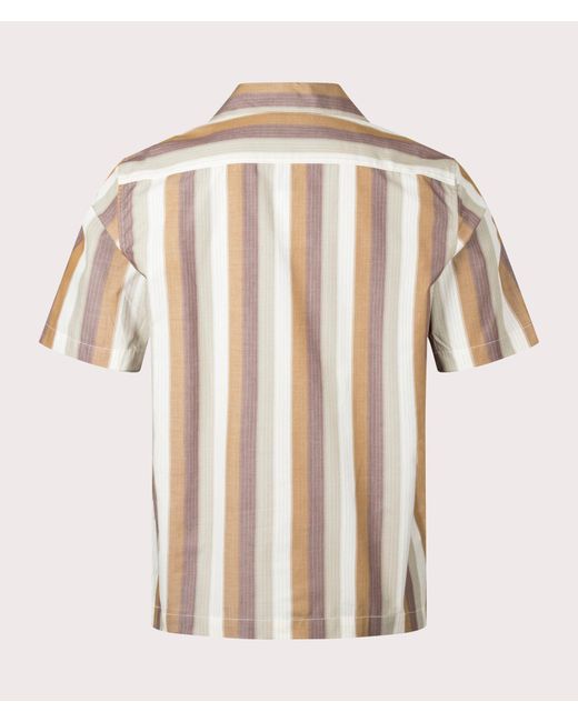 Fred Perry Natural Ombre Stripe Revere Collar Shirt for men