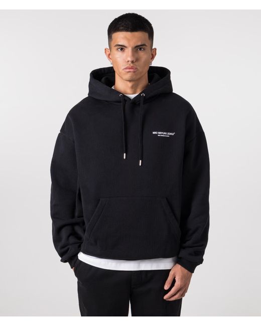 MKI Miyuki-Zoku Black Oversized Design Studio Hoodie for men