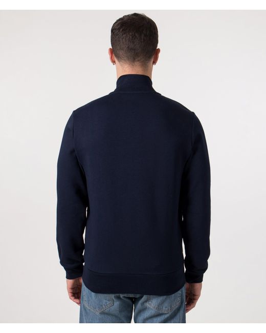Lacoste Blue Brushed Fleece Track Top for men