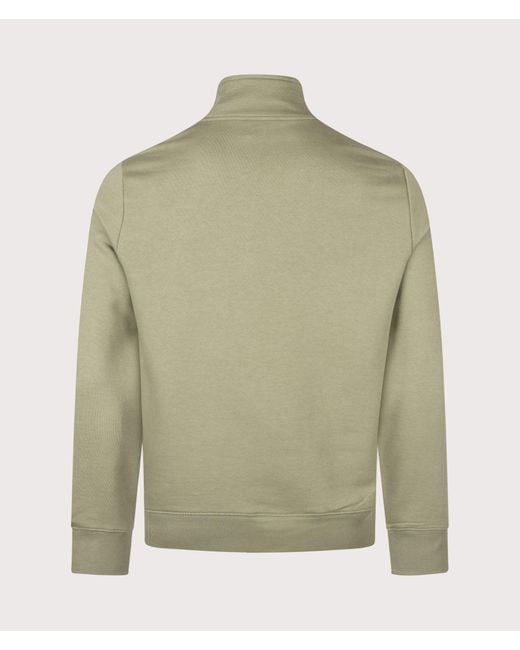 Paul Smith Green Regular Fit Quarter Zip Zebra Sweatshirt for men