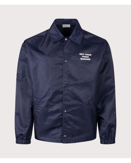 Drole de Monsieur Blue Slogan Jacket for men