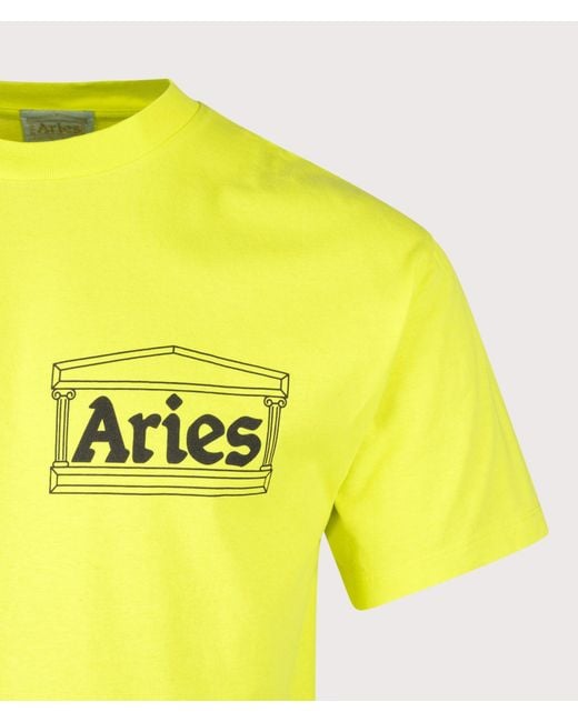 Aries Yellow Temple T-Shirt for men