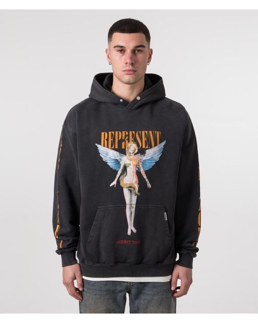 Represent Black Reborn Hoodie for men