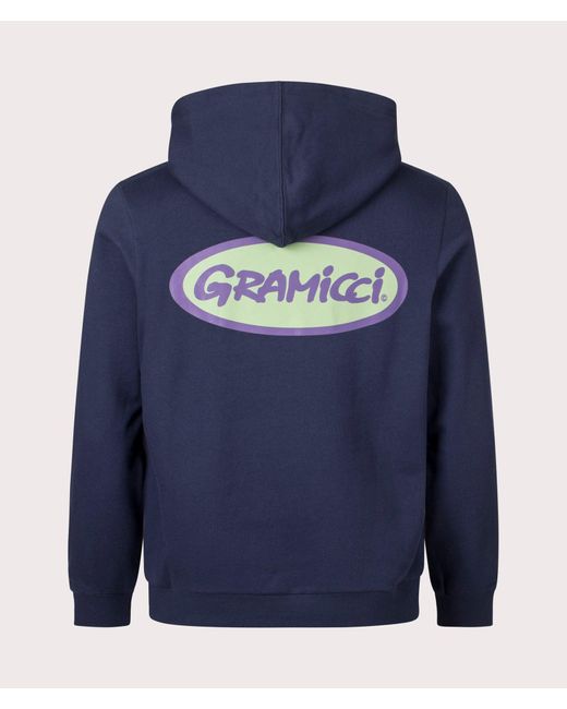 Gramicci Blue Oval Hoodie for men