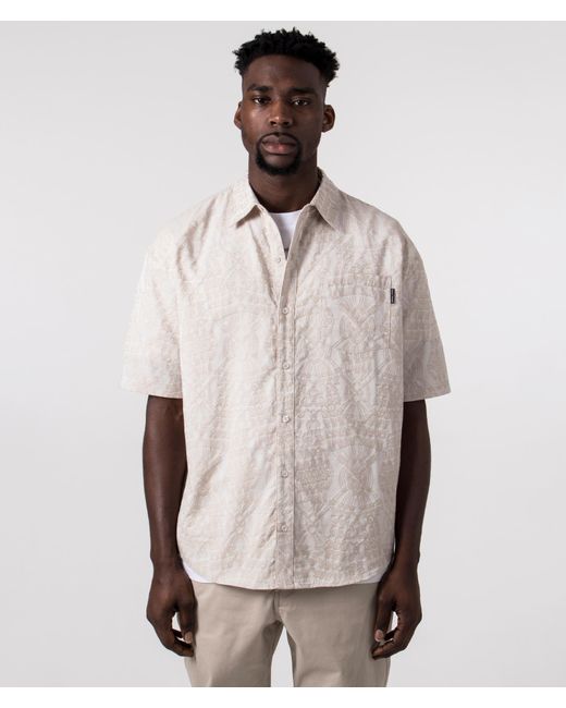 Daily Paper Natural Zuri Macrame Jacquard Relaxed Short Sleeve Shirt for men