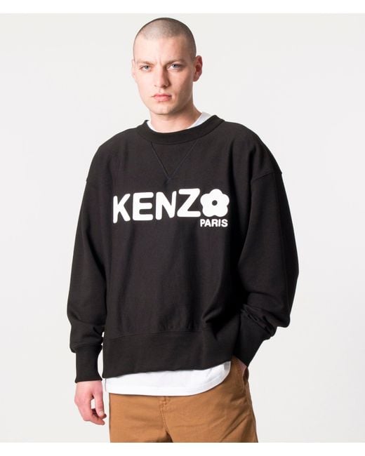 KENZO Black Relaxed Fit Boke Flower 2.0 Sweatshirt for men