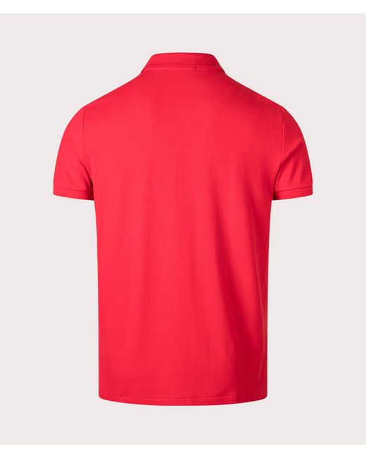 Polo Ralph Lauren Red Custom Slim Fit Mesh Polo Shirt for men