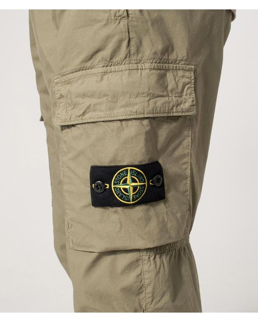 Stone Island Natural Regular Tapered Fit Cargo Pants for men