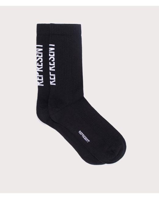 Represent Blue Logo Socks for men